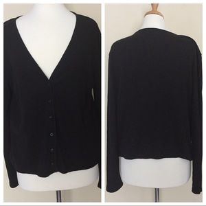 Madewell Black Six Button Long Sleeve Knit Carigan